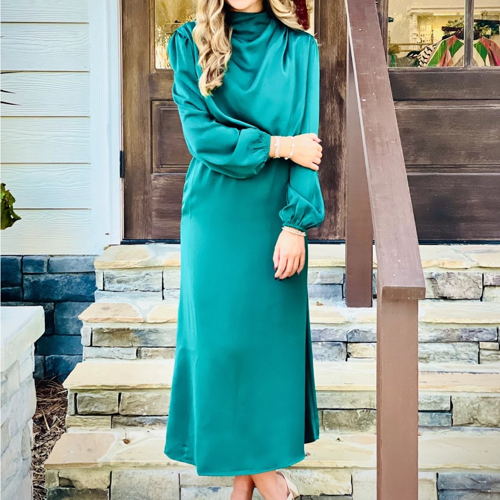 Amazon Women's Teal Midi Dress